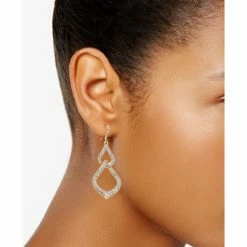 Top 10 ⌛ INC International Concepts Gold-Tone Pavé Interlocking Link Drop Earrings, Created For Macy's Gold/cryst 🔔 -International Concepts Sales unnamed file 2464