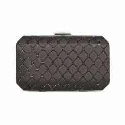 Best Pirce 🎉 INC International Concepts Sasha Satin Sparkle Clutch, Created For Macy's Silver/silver 😍