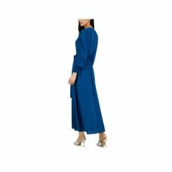 Brand new ✔️ INC International Concepts 👩 Women's Surplice-Neck Smocked-Cuff Maxi 👗 Dress, Created For Macy's Aqua Lake ✨ -International Concepts Sales unnamed file 2492