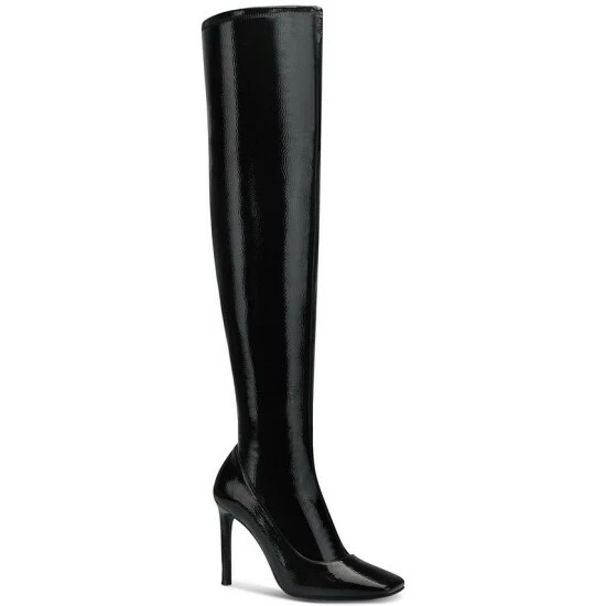 Hot Sale 👍 INC International Concepts 👩 Women's Keenah Over-The-Knee 🥾 Boots, Created For Macy's Black Patent ❤️ 3 Hot Sale 👍 INC International Concepts 👩 Women's Keenah Over-The-Knee 🥾 Boots, Created For Macy's Black Patent ❤️