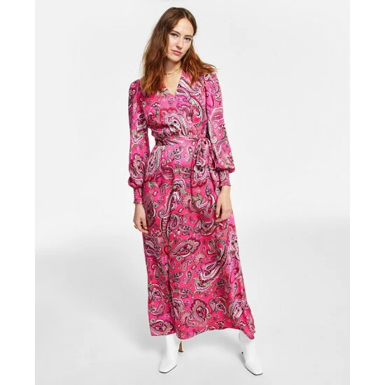 New 🛒 INC International Concepts 👩 Women's Paisley Maxi 👗 Dress, Created For Macy's Electric Pink 🔔 3 New 🛒 INC International Concepts 👩 Women's Paisley Maxi 👗 Dress, Created For Macy's Electric Pink 🔔