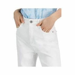 Discount ⌛ INC International Concepts 👩 Women's High Rise Ripped Straight-Leg 👖 Jeans, Created For Macy's White ❤️ -International Concepts Sales unnamed file 2526