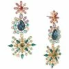 Discount ⌛ INC International Concepts Gold-Tone Mixed Stone Snowflake Triple Drop Earrings, Created For Macy's Multi ✨ -International Concepts Sales unnamed file 2542