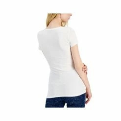 Discount 🛒 INC International Concepts 👩 Women's Scoop Neck T-Shirt, Created For Macy's Bright White ⌛ -International Concepts Sales unnamed file 2584