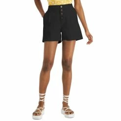 Brand new 😉 INC International Concepts 👩 Women's High Rise Button Fly Shorts, Created For Macy's Bright White 🎉