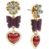 Best Pirce ✨ INC International Concepts Gold-Tone Mixed Stone Flower, Butterfly & Heart Drop Earrings, Created For Macy's Multi ❤️ -International Concepts Sales unnamed file 2616