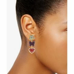 Best Pirce ✨ INC International Concepts Gold-Tone Mixed Stone Flower, Butterfly & Heart Drop Earrings, Created For Macy's Multi ❤️ -International Concepts Sales unnamed file 2617