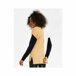 Cheap ⭐ INC International Concepts 👩 Women's Colorblocked Step-Hem Tunic Sweater, Created For Macy's Grey Combo 🧨 -International Concepts Sales unnamed file 2677