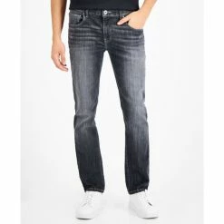 Discount 😀 INC International Concepts Men's Tam Slim Straight Fit 👖 Jeans, Created For Macy's Grey Wash 🥰