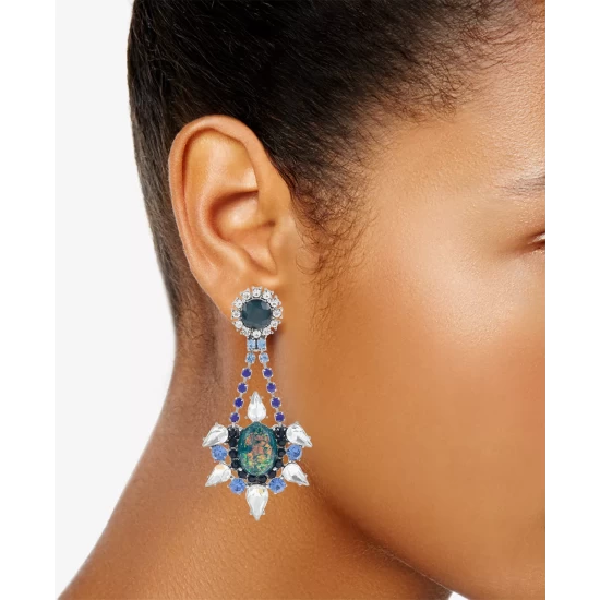 Best Pirce π INC International Concepts Silver-Tone Mixed Stone Statement Earrings, Created For Macy's Blue π 5 Best Pirce π INC International Concepts Silver-Tone Mixed Stone Statement Earrings, Created For Macy's Blue π - Image 3