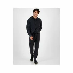 Best Sale ⌛ INC International Concepts I.N.C. International Concepts® Men's Regular-Fit Moto Hoodie, Created For Macy's Deep Black 🔥 -International Concepts Sales unnamed file 2728