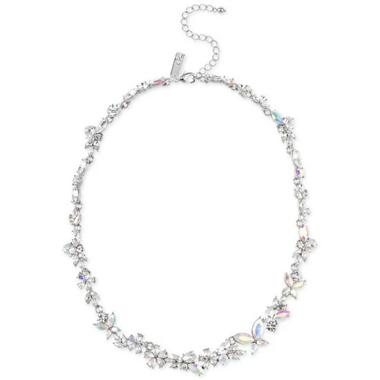 Cheapest ๐ INC International Concepts Silver-Tone Crystal Flower All-Around Statement Necklace, 17 + 3 Extender, Created For Macy's ๐ 3 Cheapest ๐ INC International Concepts Silver-Tone Crystal Flower All-Around Statement Necklace, 17 + 3 Extender, Created For Macy's ๐