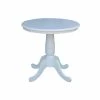 Outlet 💯 International Concepts 30 Round Top Pedestal Table- 28.9H White ✔️ -International Concepts Sales unnamed file 2743