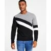 Hot Sale ❤️ INC International Concepts Men's Chevron Regular-Fit Pieced Colorblocked Sweatshirt, Created For Macy's Deep Black 👍 -International Concepts Sales unnamed file 2857