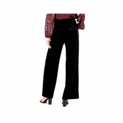 Cheapest 🧨 INC International Concepts 👩 Women's High-Rise Velvet Wide-Leg Pants, Created For Macy's Deep Black 🤩 -International Concepts Sales unnamed file 2863