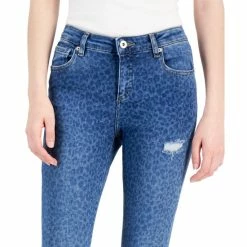 Budget 😀 INC International Concepts 👩 Women's Mid Rise Ripped Leopard-Print Skinny 👖 Jeans, Created For Macy's Chi Chi Wash ✨ -International Concepts Sales unnamed file 2869