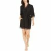 Best deal 😍 INC International Concepts Lace Trim Short Robe, Created For Macy's Deep Black 🔥 -International Concepts Sales unnamed file 2879
