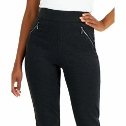 Promo 🎉 INC International Concepts 👩 Women's Zip-Pocket Pants, Created For Macy's Heather Grey 🔥 -International Concepts Sales unnamed file 2888