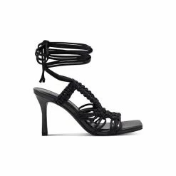 Outlet 👍 INC International Concepts 👩 Women's Brayd Lace-Up 👗 Dress 🩴 Sandals, Created For Macy's Black ⌛ -International Concepts Sales unnamed file 2948