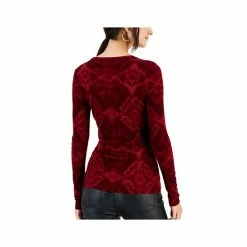 Flash Sale 😀 INC International Concepts 👩 Women's Printed Ribbed Crewneck Top, Created For Macy's Dia Dye D 👏 -International Concepts Sales unnamed file 2954