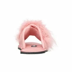 Best deal 🛒 INC International Concepts 👩 Women's Satin Marabou Slide Slippers, Created For Macy's Deep Black ❤️ -International Concepts Sales unnamed file 2984