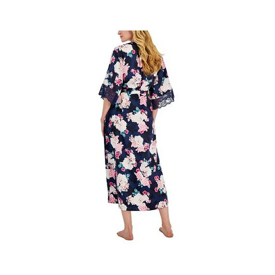 Best Sale ๐ฏ INC International Concepts ๐ฉ Women's Bouquet Lace-Trim Long Wrap Robe, Created For Macy's Bouquet Floral ๐ฅ 4 Best Sale ๐ฏ INC International Concepts ๐ฉ Women's Bouquet Lace-Trim Long Wrap Robe, Created For Macy's Bouquet Floral ๐ฅ - Image 2