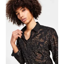 Discount ⭐ INC International Concepts Ade Samuel For INC 👩 Women's Balloon-Sleeve Cropped Denim Jacket, Created For Macy's Medium/dark Indigo 😀 -International Concepts Sales unnamed file 303