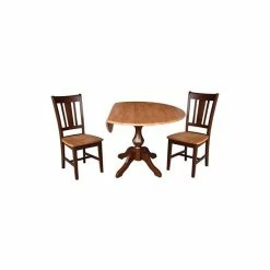 Best Pirce ❤️ International Concepts International Concept 42 Round Top Pedestal Table With 2 Chairs Brown ✔️ -International Concepts Sales unnamed file 3039