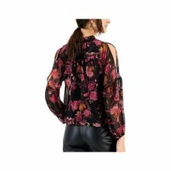 Hot Sale 👏 INC International Concepts 👩 Women's Slit-Sleeve Ruffled-Neck Top, Created For Macy's Fiona Garden 😍 -International Concepts Sales unnamed file 3047