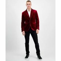Brand new 🧨 INC International Concepts Men's Anthony Slim-Fit Velvet Blazer, Created For Macy's Rain Forest 🧨
