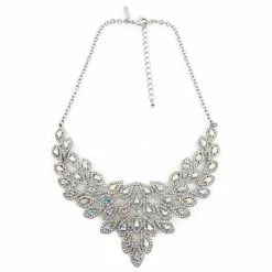 Best Sale βοΈ INC International Concepts Silver-Tone Crystal Teardrop Statement Necklace, 17 + 3 Extender, Created For Macy's π