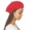 Brand new 🔔 INC International Concepts 👩 Women's Solid Beret Hat, Created By Macy's Wine ✔️ -International Concepts Sales unnamed file 3095
