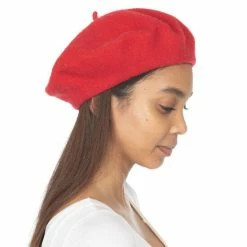 Brand new 🔔 INC International Concepts 👩 Women's Solid Beret Hat, Created By Macy's Wine ✔️