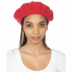 Brand new 🔔 INC International Concepts 👩 Women's Solid Beret Hat, Created By Macy's Wine ✔️ -International Concepts Sales unnamed file 3098