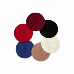 Brand new 🔔 INC International Concepts 👩 Women's Solid Beret Hat, Created By Macy's Wine ✔️ -International Concepts Sales unnamed file 3101