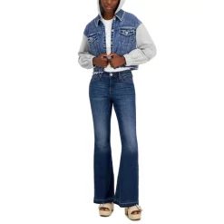 Deals ⌛ INC International Concepts 👩 Women's Mixed-Media Jacket, Created For Macy's Light Indigo 🧨 -International Concepts Sales unnamed file 312