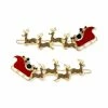 Promo 😀 INC International Concepts 2-Pc. Gold-Tone Multicolor Crystal Reindeer & Sleigh Hair Barrette Set, Created For Macy's Red 🤩 -International Concepts Sales unnamed file 3123