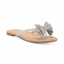 Best reviews of 🔔 INC International Concepts 👩 Women's Mabae Bow Flat 🩴 Sandals, Created For Macy's Silver Bling 🔔