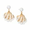 Deals 😍 INC International Concepts Gold-Tone Imitation Pearl Shell Drop Earrings, Created For Macy's White ✔️ -International Concepts Sales unnamed file 3156