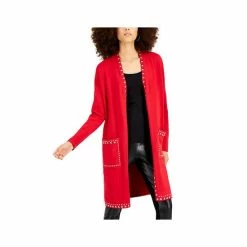 Deals 🧨 INC International Concepts Studded Cardigan, Created For Macy's Deep Black ⌛ -International Concepts Sales unnamed file 3160