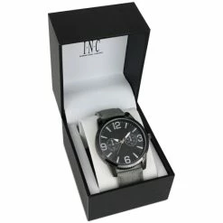 Hot Sale 👏 INC International Concepts 👩 Women's Gray Canvas Strap ⌚ Watch 45mm, Created For Macy's 🎉 -International Concepts Sales unnamed file 3169