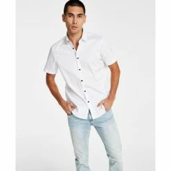 Cheapest ⌛ INC International Concepts Men's Tux Classic-Fit Solid Button-Down 👕 Shirt, Created For Macy's Deep Purple 🔥