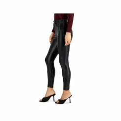Coupon ✨ INC International Concepts Petite Faux-Leather Skinny Pants, Created For Macy's Deep Black 🔥 -International Concepts Sales unnamed file 3177