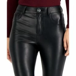 Coupon ✨ INC International Concepts Petite Faux-Leather Skinny Pants, Created For Macy's Deep Black 🔥 -International Concepts Sales unnamed file 3178