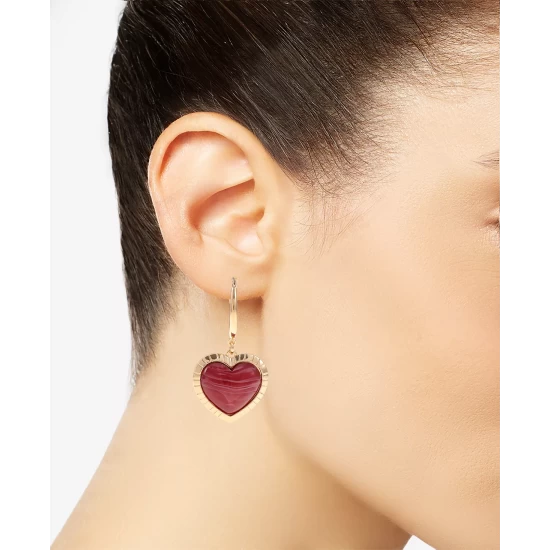 Buy ๐ INC International Concepts Gold-Tone Stone Heart Charm Hoop Earrings, Created For Macy's Pink ๐ฅ 5 Buy ๐ INC International Concepts Gold-Tone Stone Heart Charm Hoop Earrings, Created For Macy's Pink ๐ฅ - Image 3
