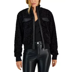 Best Sale 🎉 INC International Concepts 👩 Women's Faux-Fur Jacket, Created For Macy's Deep Black ❤️ -International Concepts Sales unnamed file 37