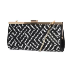 Best Pirce ⌛ INC International Concepts Lexy Minaudiere Clutch, Created For Macy's Black/white Geo 🛒 -International Concepts Sales unnamed file 377