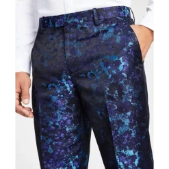 Discount ⭐ INC International Concepts Men's Classic-Fit Abstract Brocade Suit Pants, Created For Macy's Basic Navy 🔔 -International Concepts Sales unnamed file 387