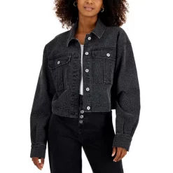 Best Pirce 🔥 INC International Concepts 👩 Women's Printed Denim Tucker Jacket, Created For Macy's Chi Chi Cheetah 😀 -International Concepts Sales unnamed file 389