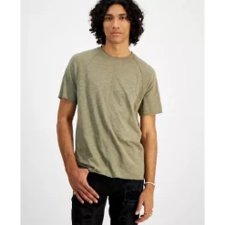 Cheap 👏 INC International Concepts I.N.C. International Concepts® Men's Pieced Raw-Edge T-Shirt, Created For Macy's Green Tea Leaf 🥰 -International Concepts Sales unnamed file 434